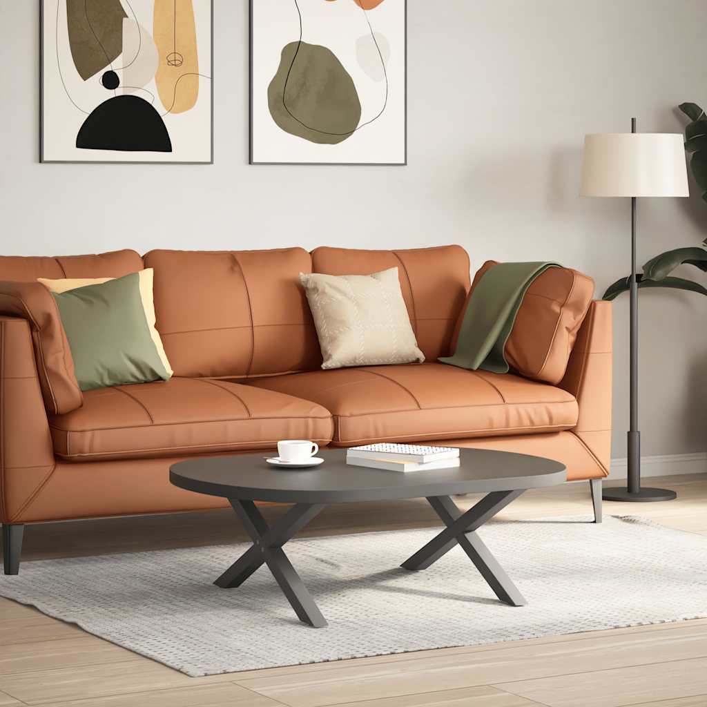 Couchtischbeine X-Form 2 Stk. Anthrazit 70x(30-31) cm Stahl