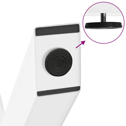 Esstischbeine X-Form 2 Stk. Weiß 70x(72-73) cm Stahl