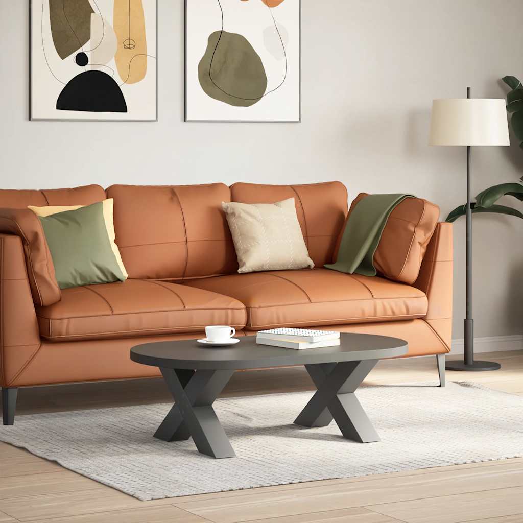 Couchtischbeine X-Form 2 Stk. Anthrazit 50x(30-31) cm Stahl