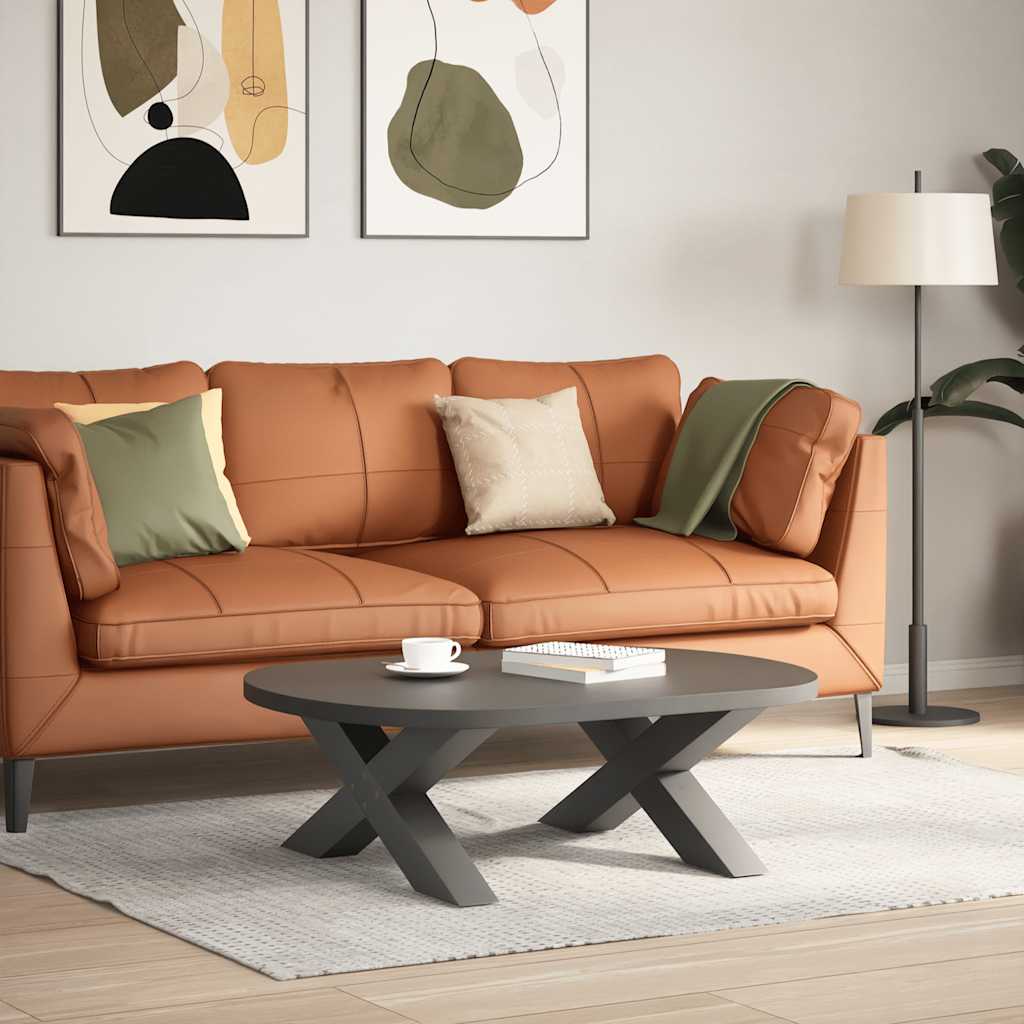 Couchtischbeine X-Form 2 Stk. Anthrazit 70x(30-31) cm Stahl