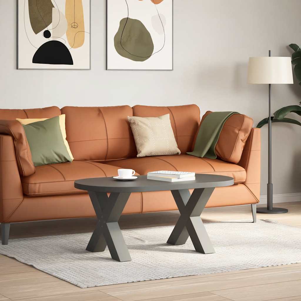 Couchtischbeine X-Form 2 Stk. Anthrazit 50x(42-43) cm Stahl