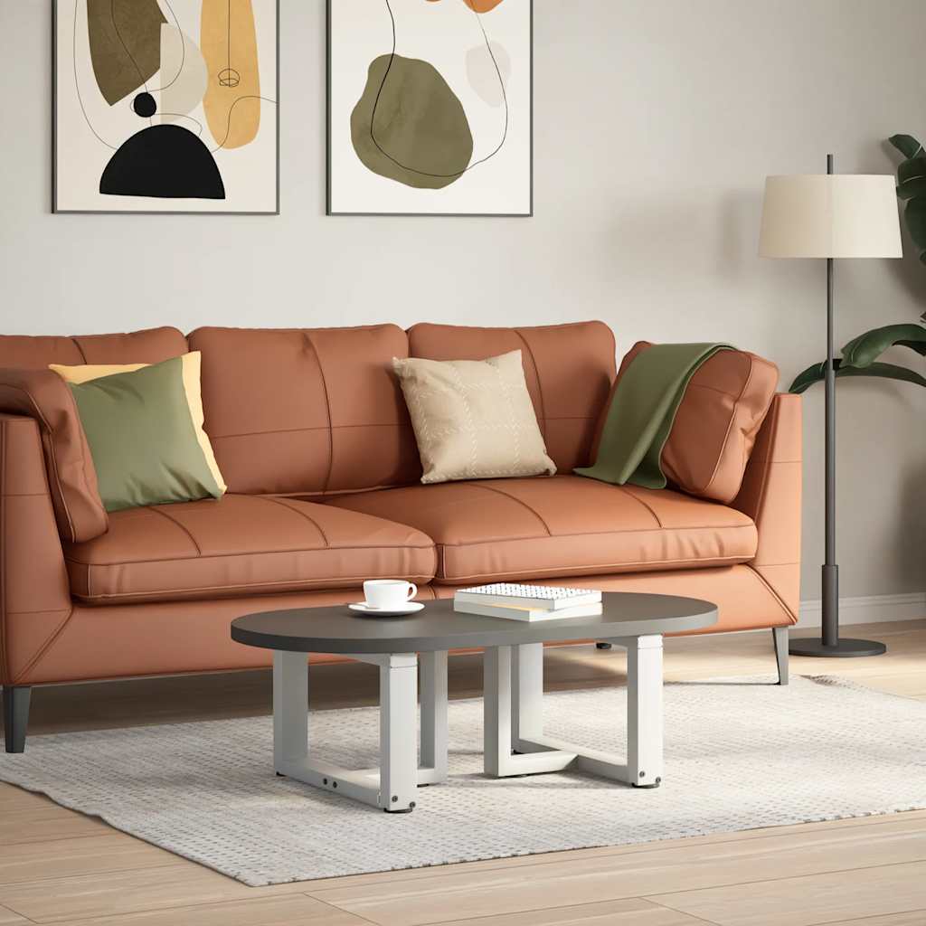 Couchtischbeine T-Form 2 Stk. Weiß 40x25x(30-31) cm Stahl