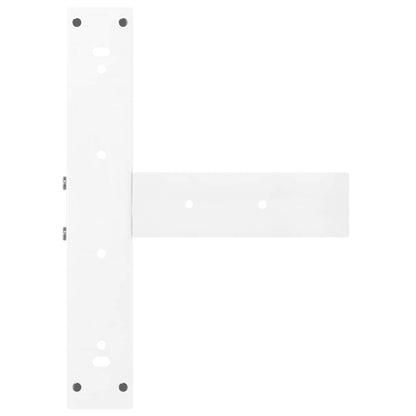 Bartischbeine T-Form 2 Stk. Weiß 40x35x(110-111) cm Stahl