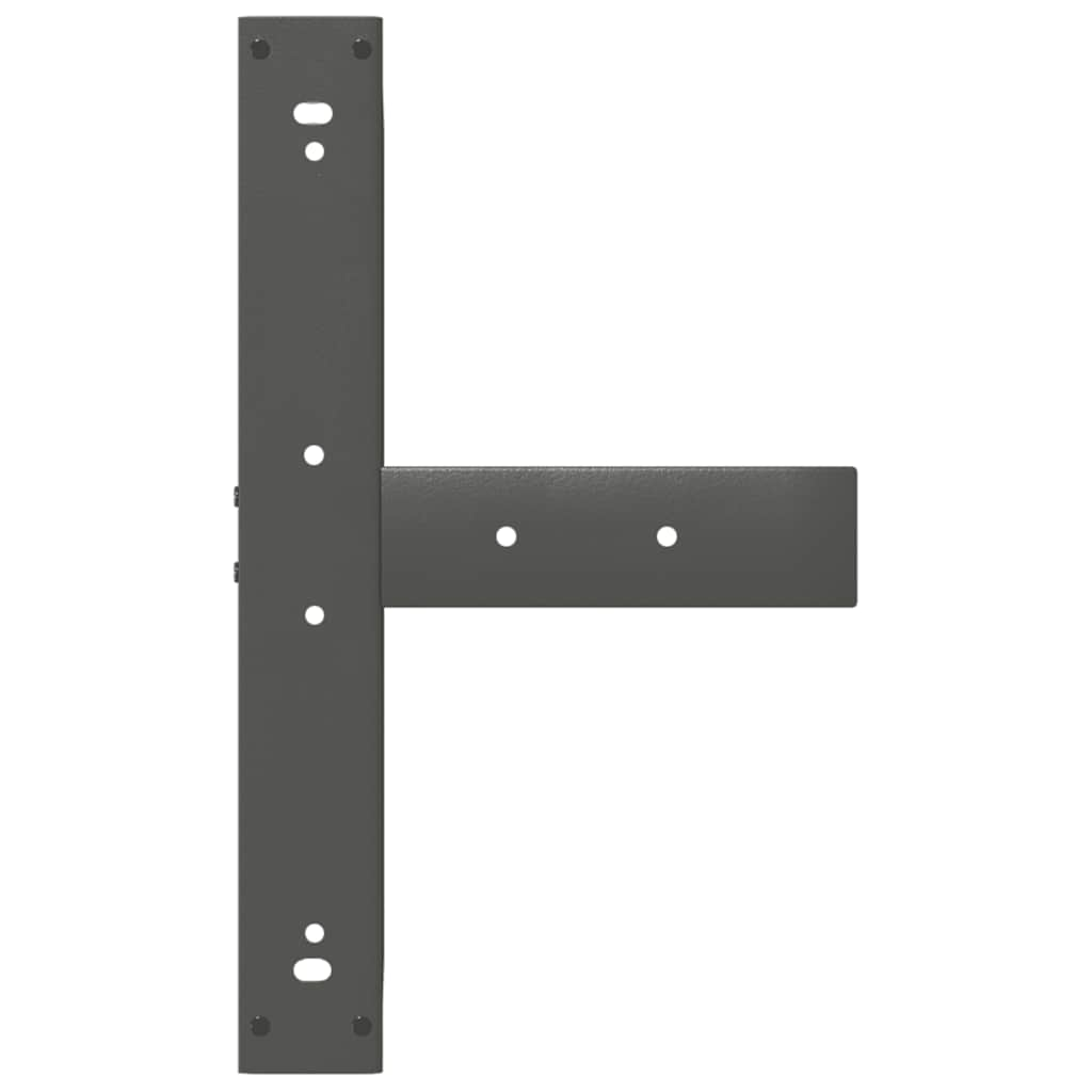 Bartischbeine T-Form 2 Stk. Anthrazit 60x35x(110-111) cm Stahl