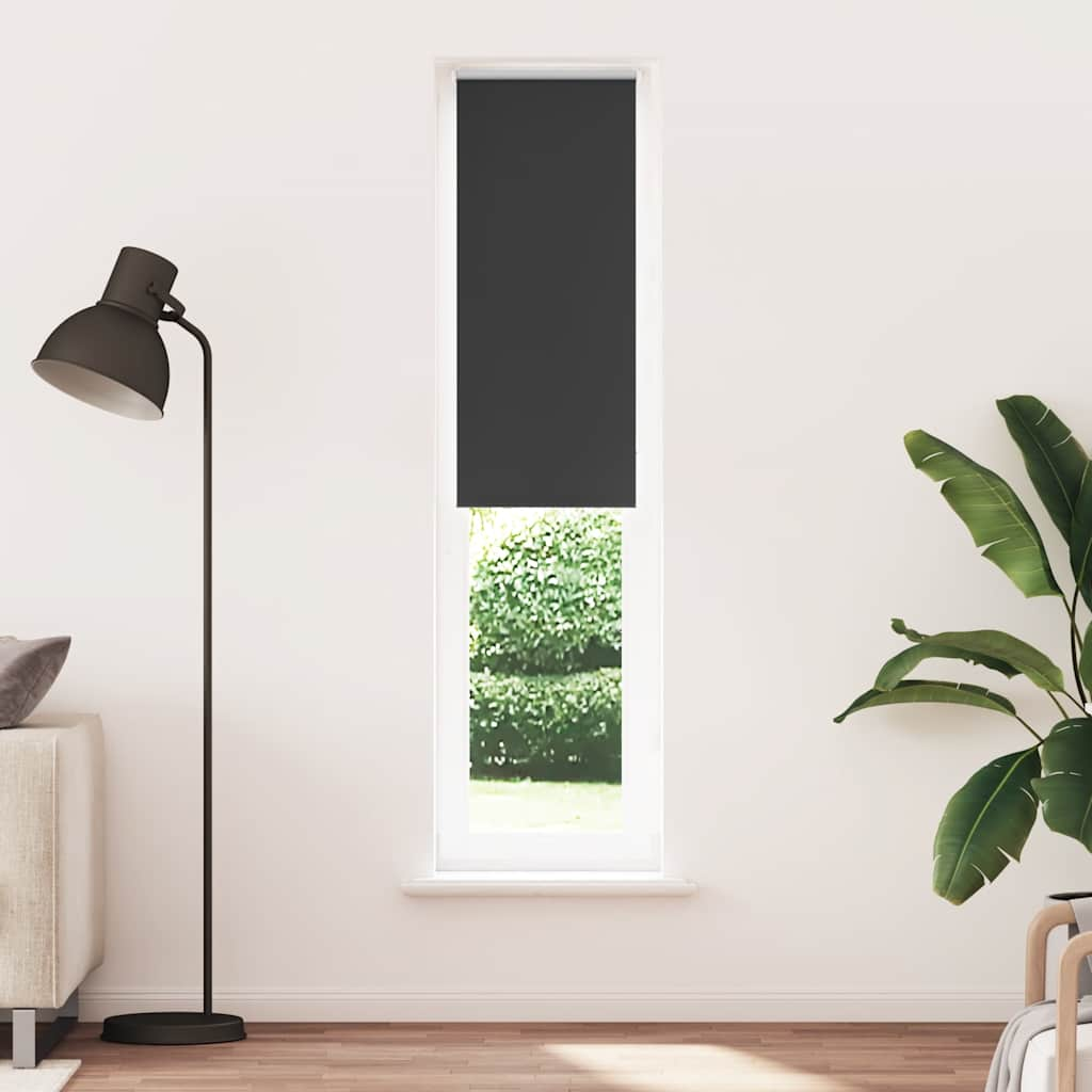 Verdunkelungsrollo Schwarz 40x230 cm Stoffbreite 35,7 cm