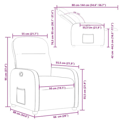 Relaxsessel Braun Stoff