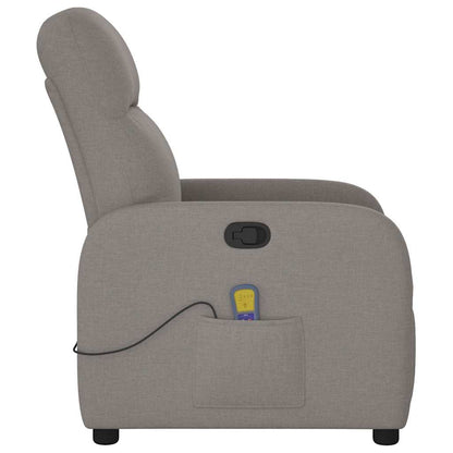 Massagesessel Taupe Stoff