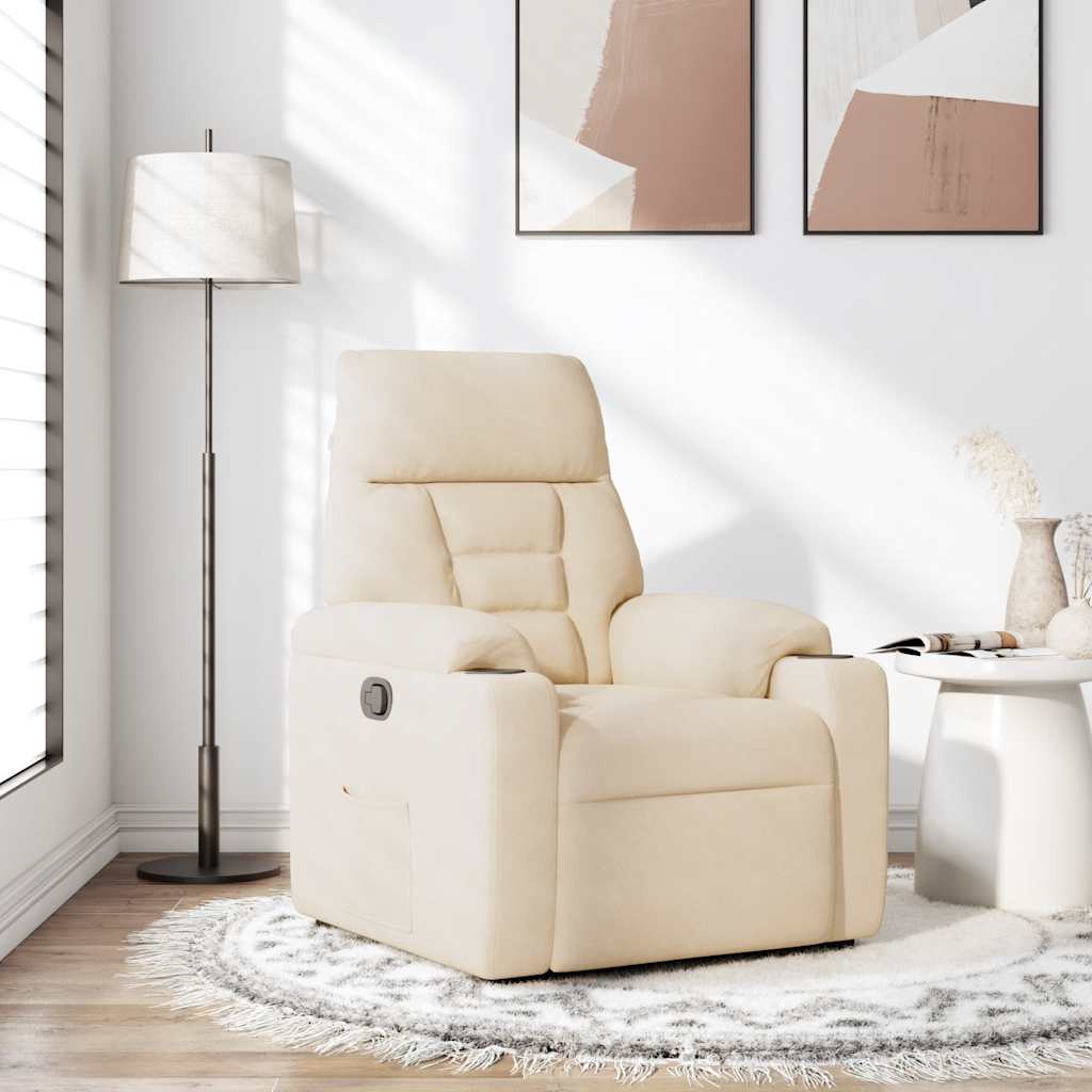 Relaxsessel Beige Mikrofasergewebe