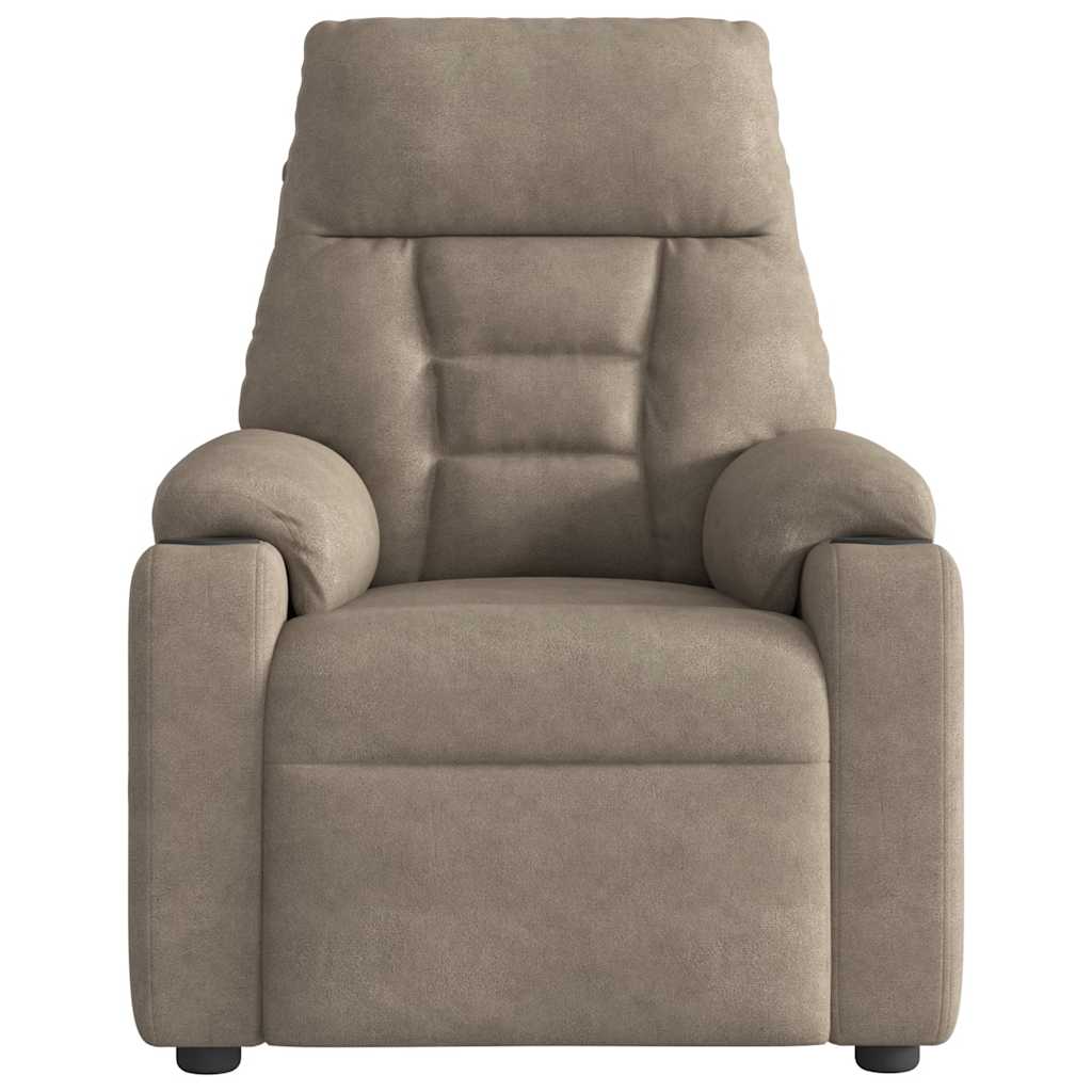 Massagesessel Taupe Mikrofasergewebe