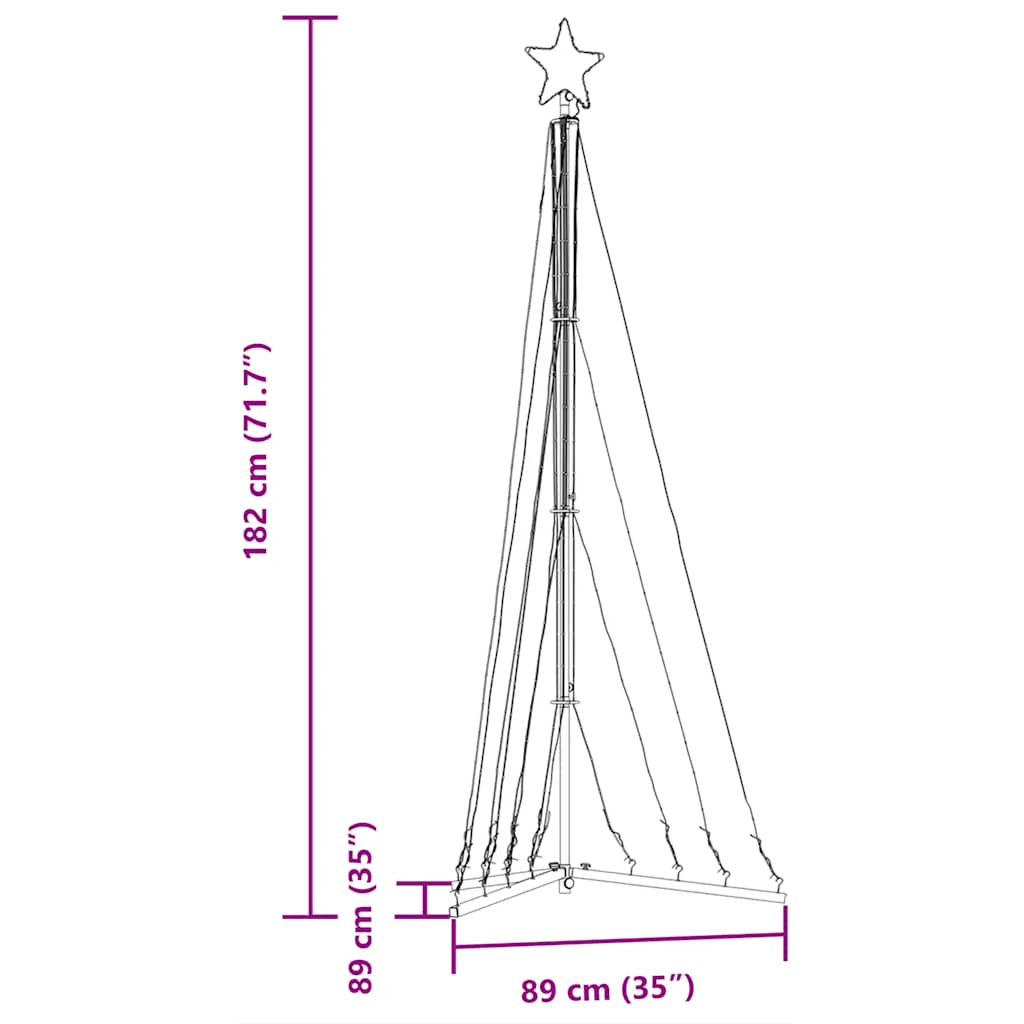 Weihnachtsbaum-Beleuchtung 339 LEDs Warmweiß 182 cm