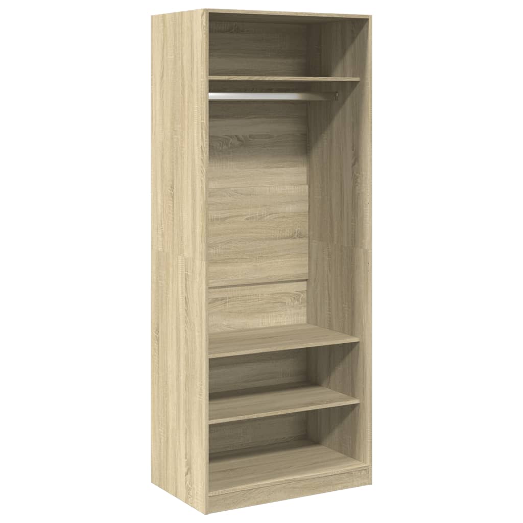 Kleiderschrank Sonoma-Eiche 80x50x200 cm Holzwerkstoff