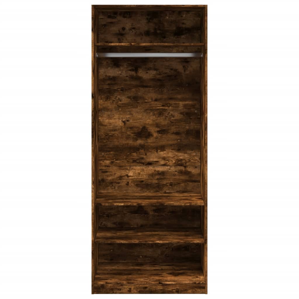 Kleiderschrank Räuchereiche 80x50x200 cm Holzwerkstoffs