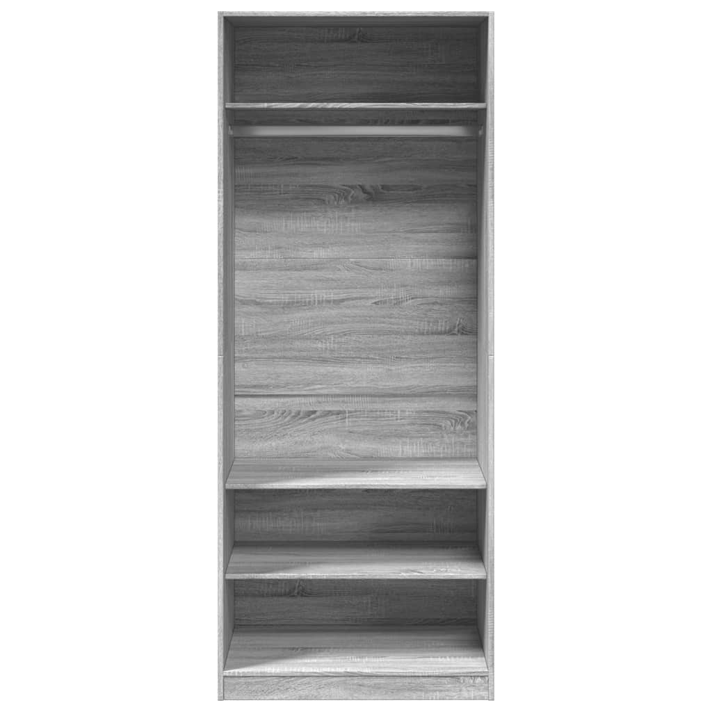 Kleiderschrank Grau Sonoma 80x50x200 cm Holzwerkstoff