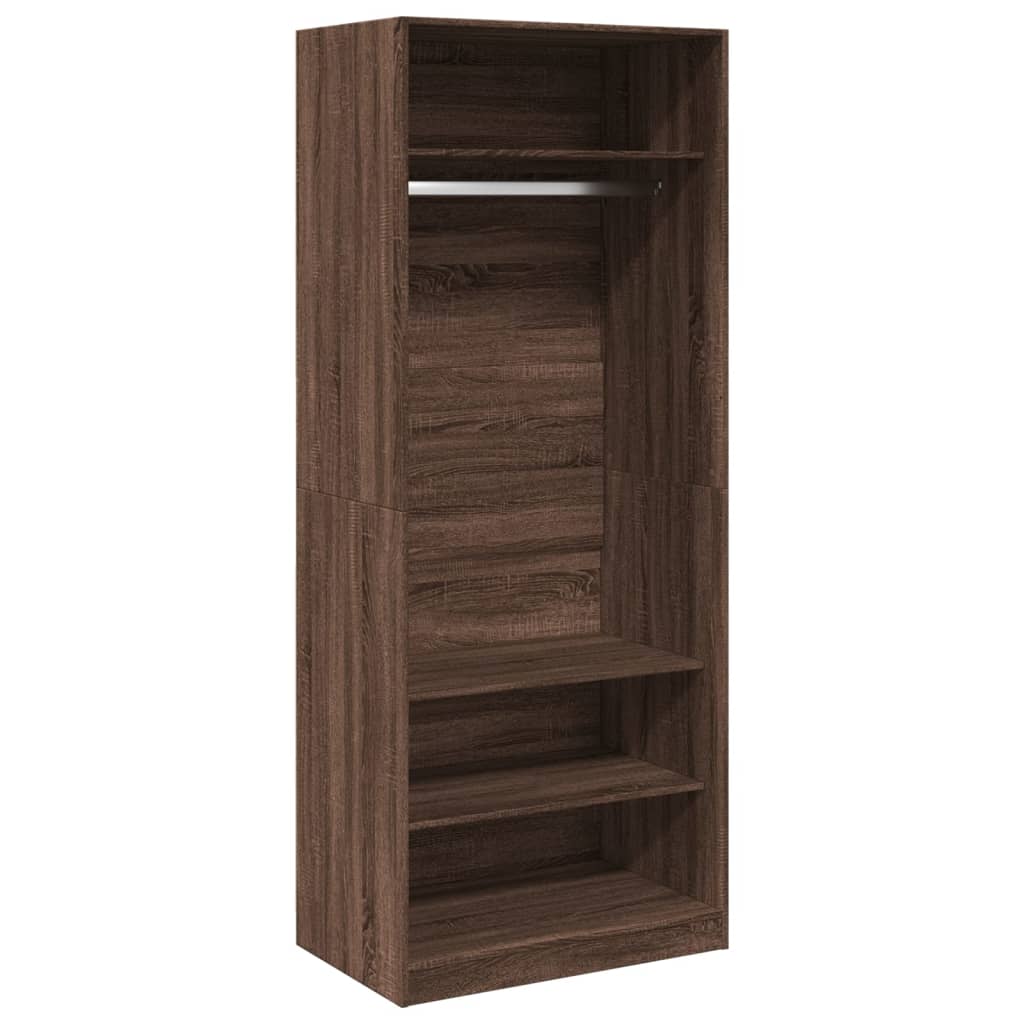 Kleiderschrank Braun Eichen-Optik 80x50x200 cm Holzwerkstoff