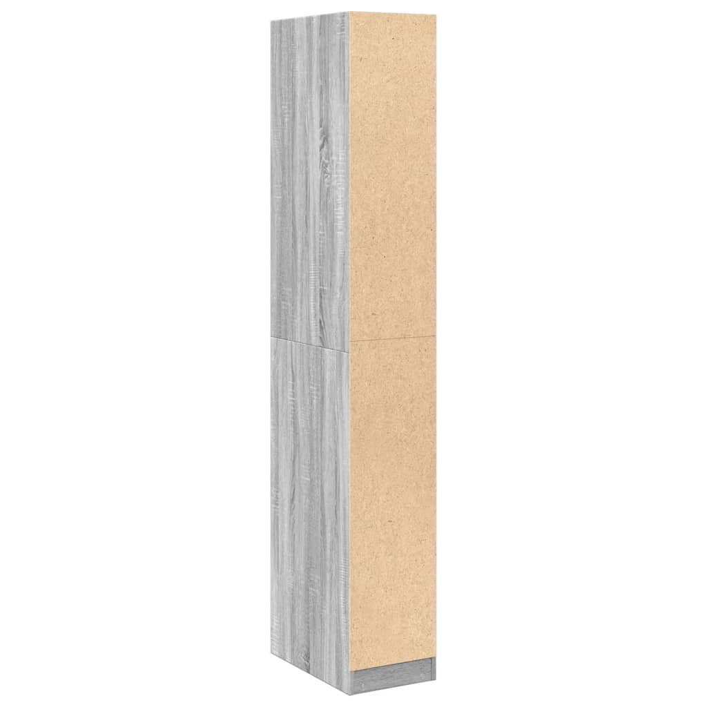 Kleiderschrank Grau Sonoma 30x50x200 cm Holzwerkstoff