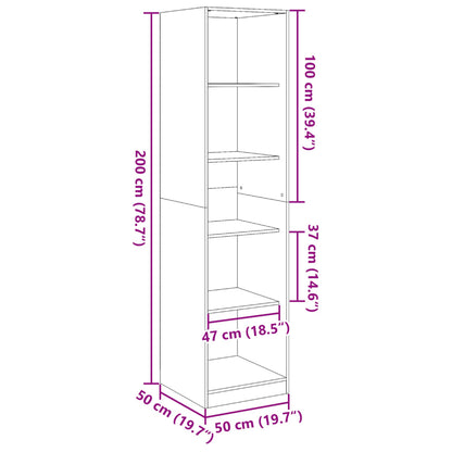 Kleiderschrank Sonoma-Eiche 50x50x200 cm Holzwerkstoff