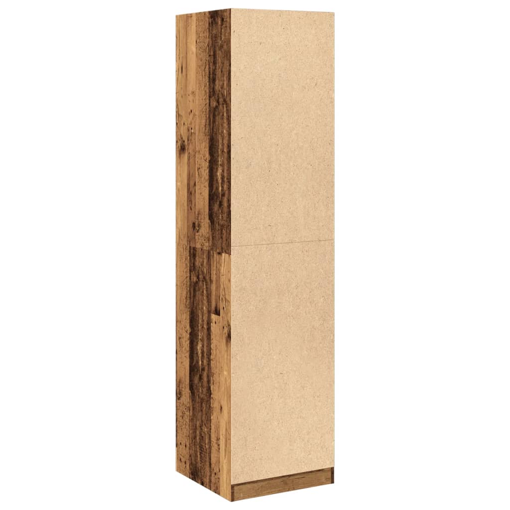 Kleiderschrank Altholz-Optik 50x50x200 cm Holzwerkstoff