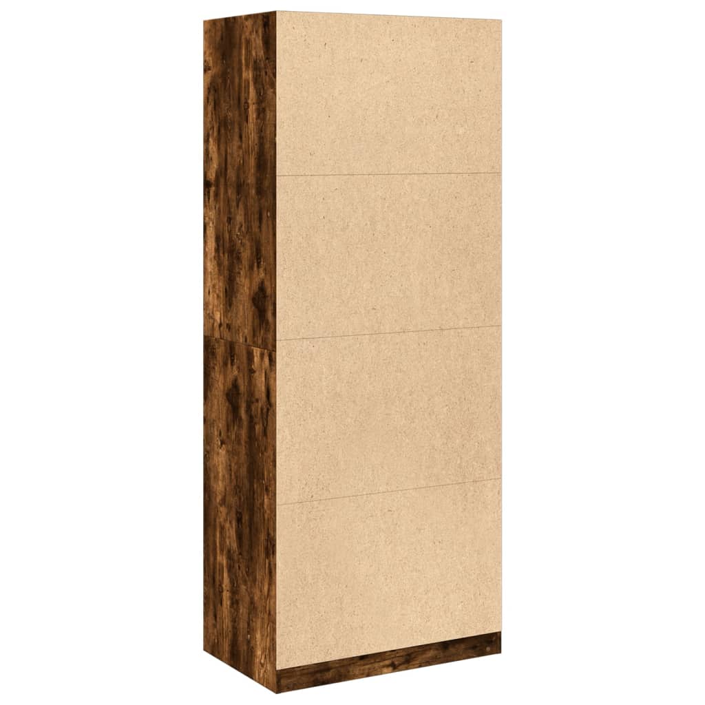 Kleiderschrank Räuchereiche 80x50x200 cm Holzwerkstoffs