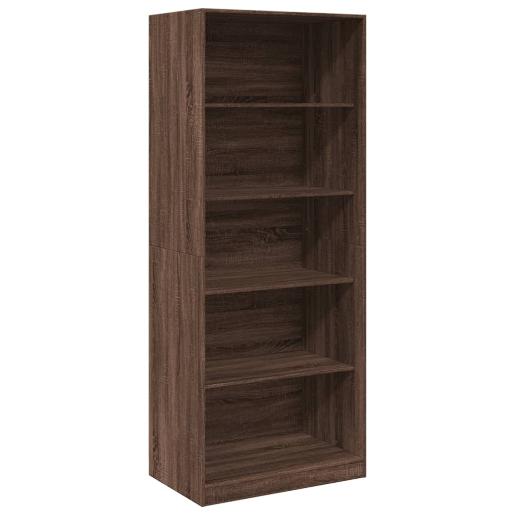 Kleiderschrank Braun Eichen-Optik 80x50x200 cm Holzwerkstoff