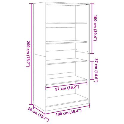 Kleiderschrank Artisan-Eiche 100x50x200 cm Holzwerkstoff