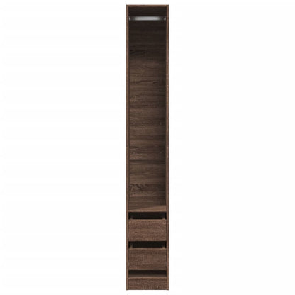 Kleiderschrank Braun Eichen-Optik 30x50x200 cm Holzwerkstoff