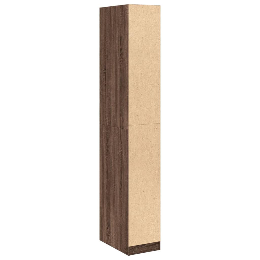 Kleiderschrank Braun Eichen-Optik 30x50x200 cm Holzwerkstoff