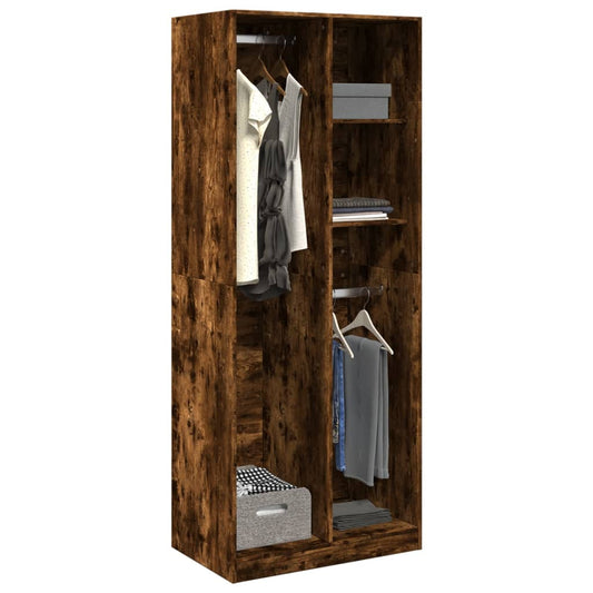 Kleiderschrank Räuchereiche 80x50x200 cm Holzwerkstoffs