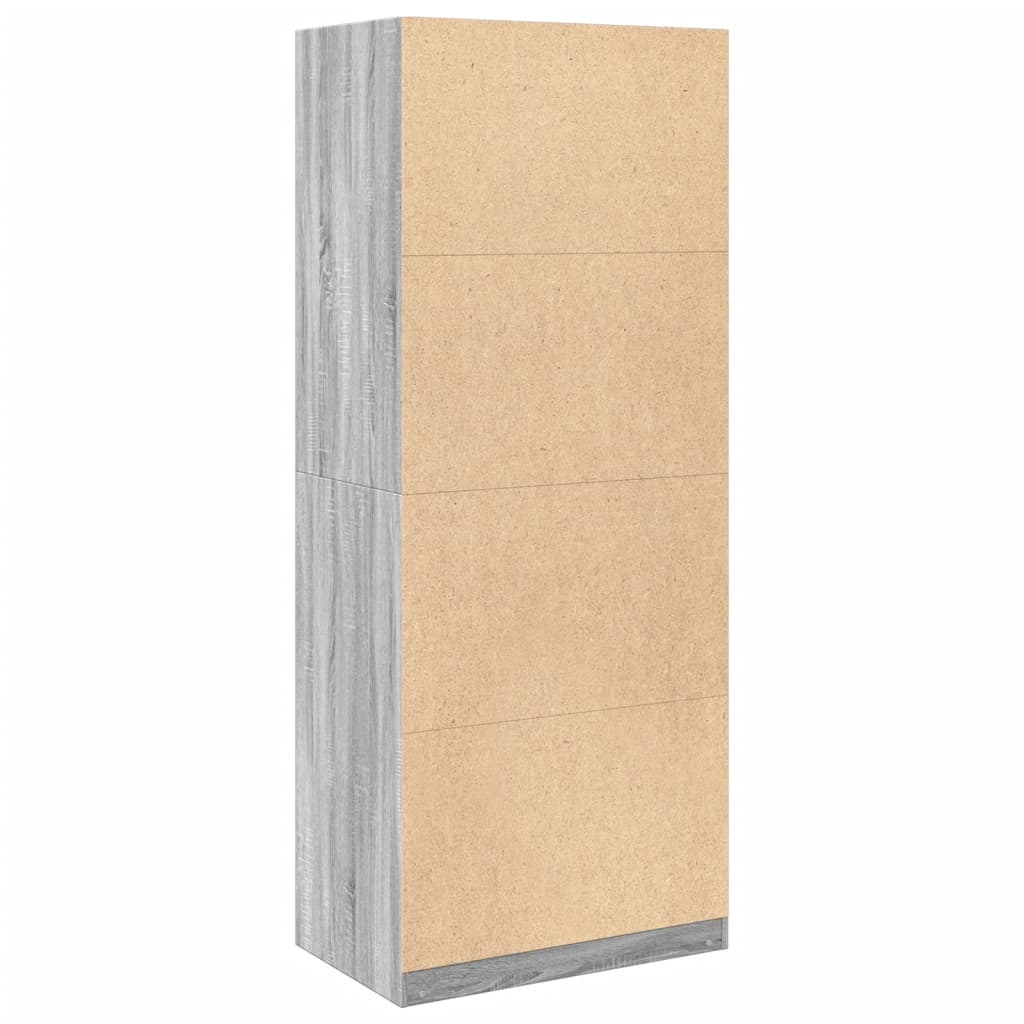 Kleiderschrank Grau Sonoma 80x50x200 cm Holzwerkstoff