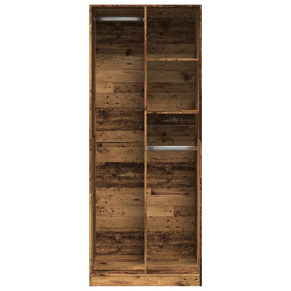 Kleiderschrank Altholz-Optik 80x50x200 cm Holzwerkstoff