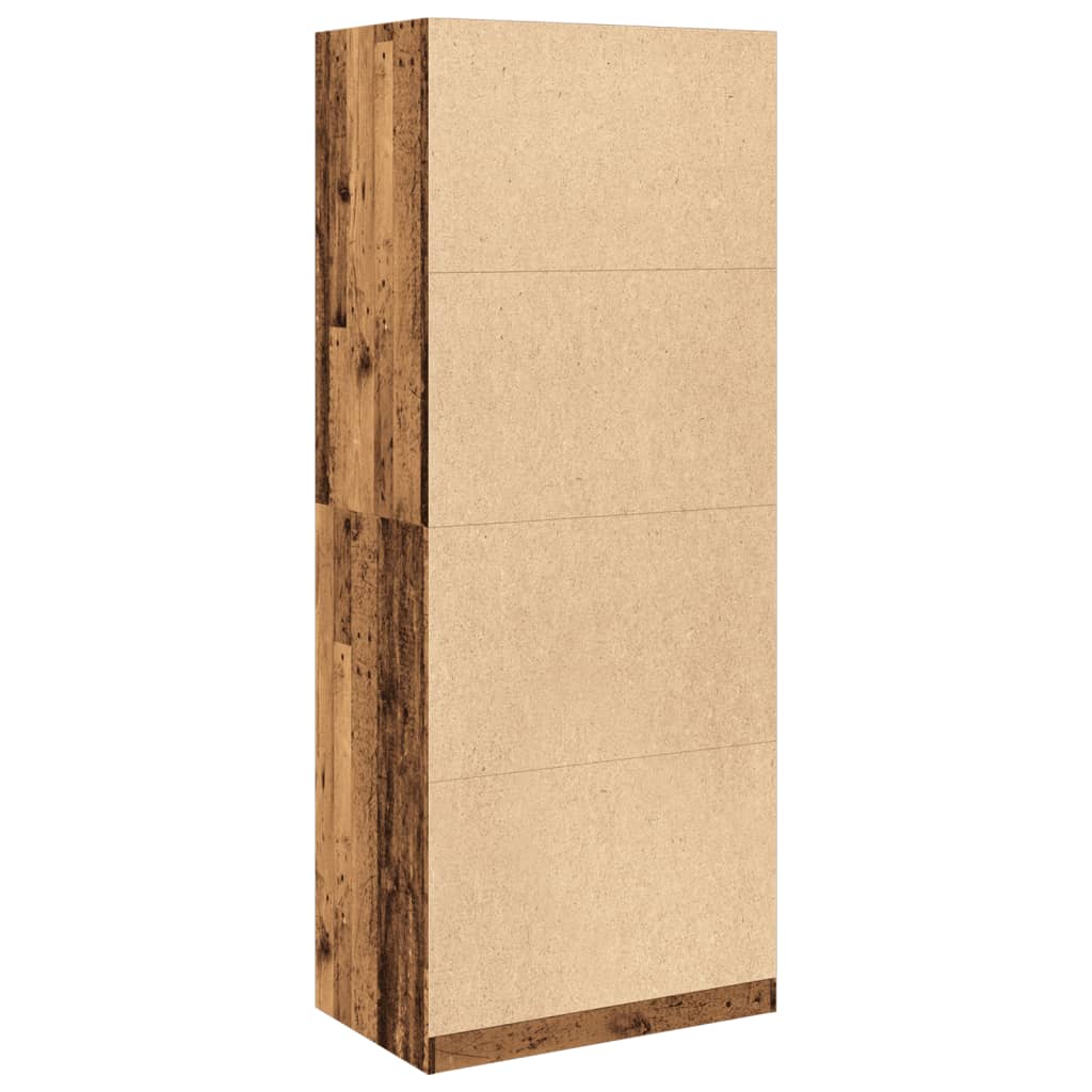 Kleiderschrank Altholz-Optik 80x50x200 cm Holzwerkstoff