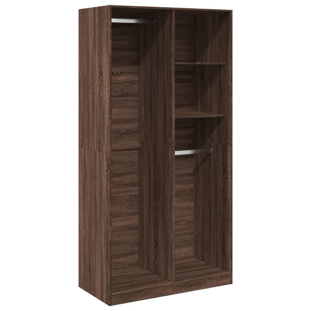 Kleiderschrank Braun Eiche-Optik 100x50x200 cm Holzwerkstoff