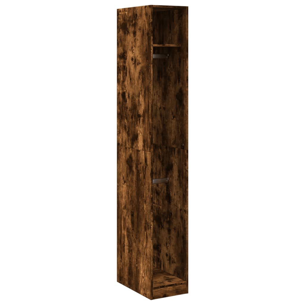 Kleiderschrank Räuchereiche 30x50x200 cm Holzwerkstoff