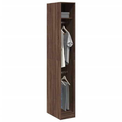 Kleiderschrank Braun Eichen-Optik 30x50x200 cm Holzwerkstoff