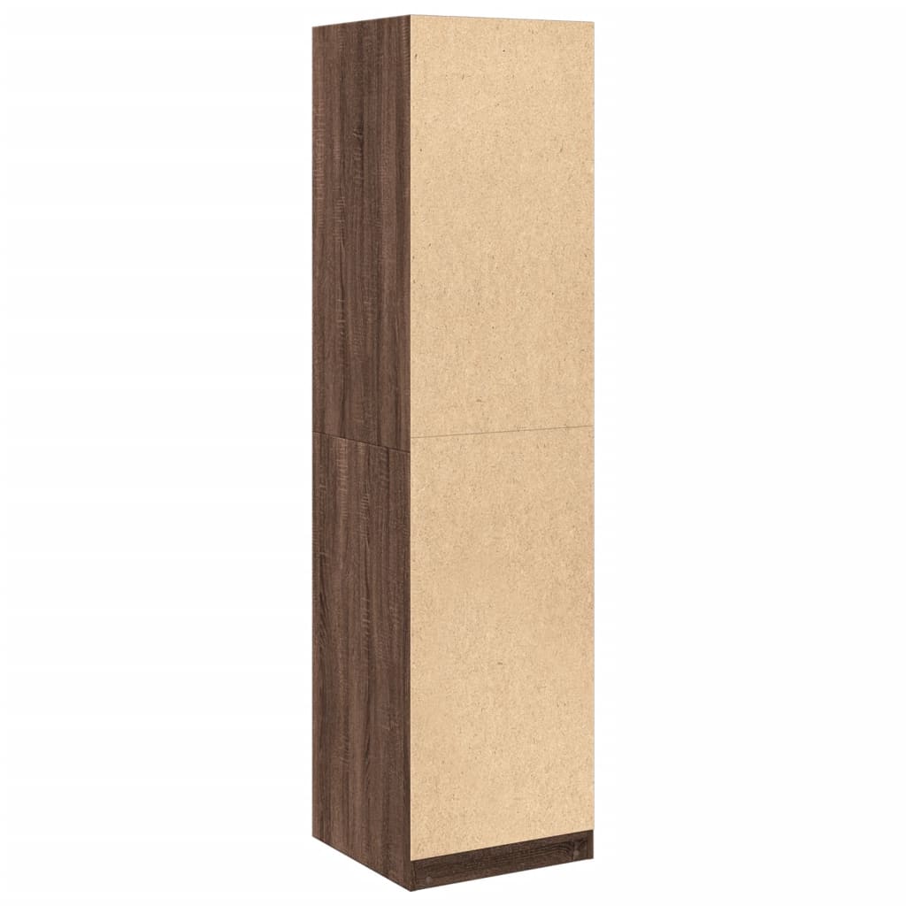 Kleiderschrank Braun Eichen-Optik 50x50x200 cm Holzwerkstoff