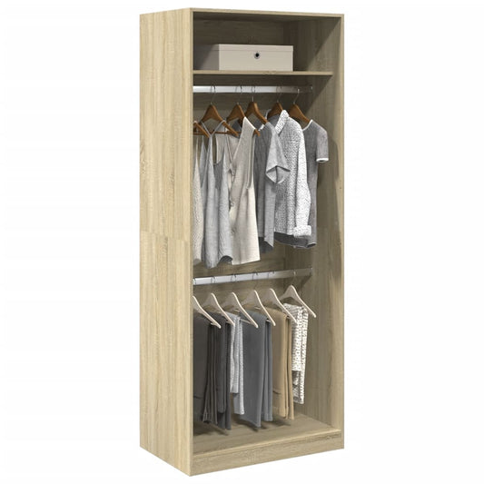 Kleiderschrank Sonoma-Eiche 80x50x200 cm Holzwerkstoff