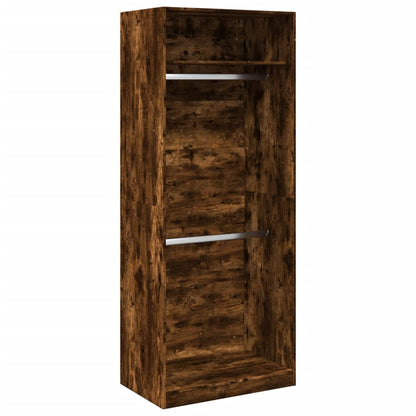 Kleiderschrank Räuchereiche 80x50x200 cm Holzwerkstoffs