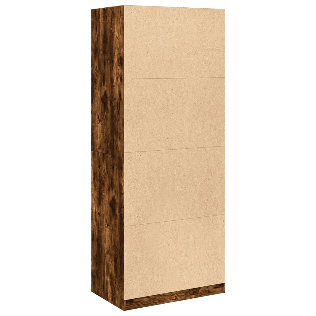 Kleiderschrank Räuchereiche 80x50x200 cm Holzwerkstoffs