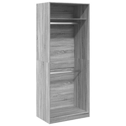 Kleiderschrank Grau Sonoma 80x50x200 cm Holzwerkstoff