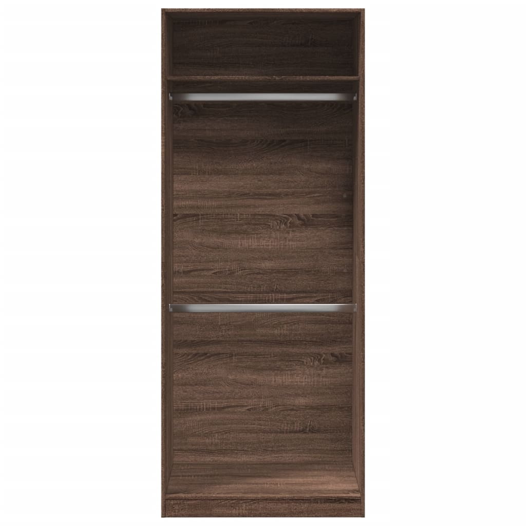 Kleiderschrank Braun Eichen-Optik 80x50x200 cm Holzwerkstoff