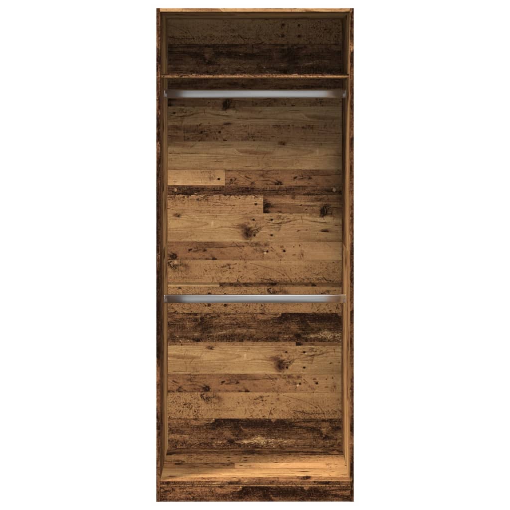 Kleiderschrank Altholz-Optik 80x50x200 cm Holzwerkstoff