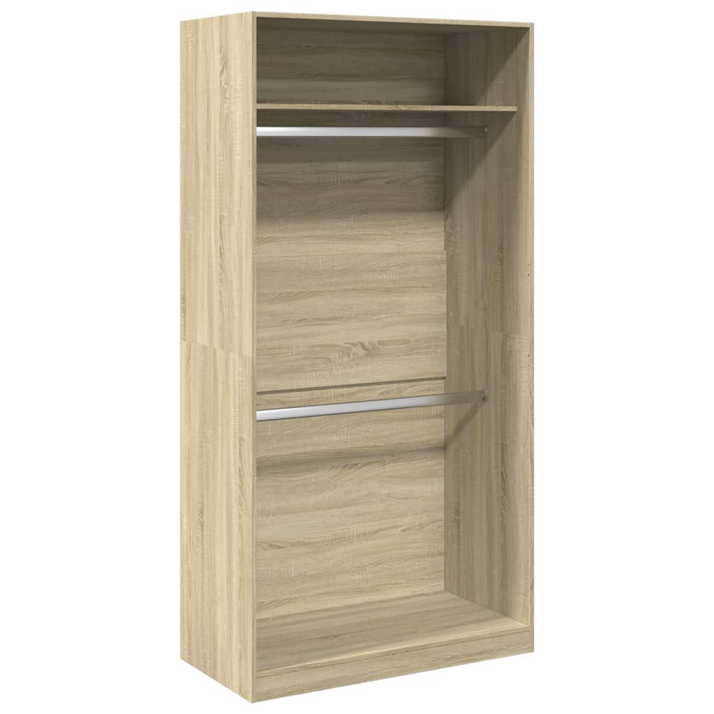 Kleiderschrank Sonoma-Eiche 100x50x200 cm Holzwerkstoff