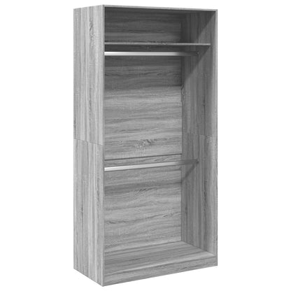 Kleiderschrank Grau Sonoma 100x50x200 cm Holzwerkstoff