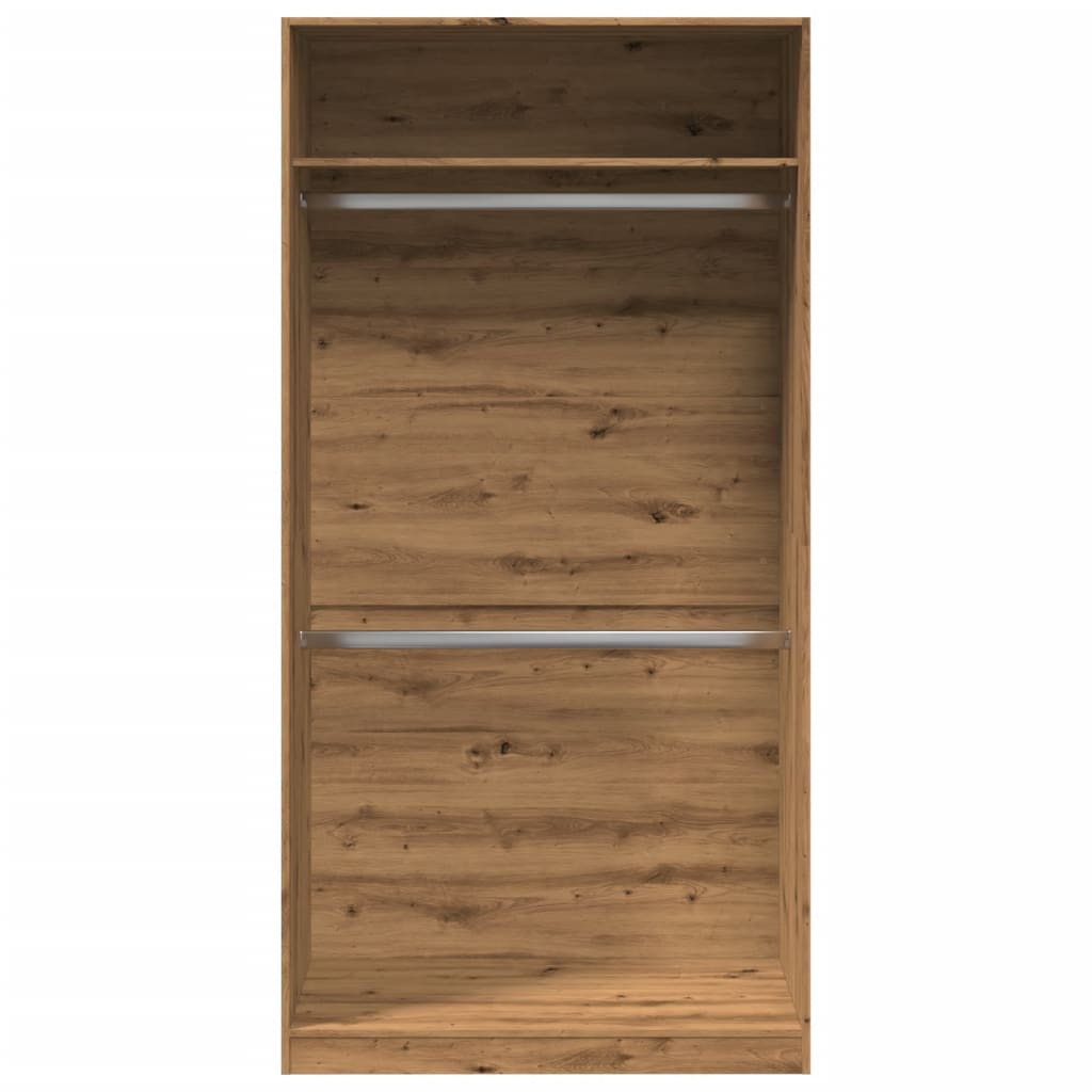 Kleiderschrank Artisan-Eiche 100x50x200 cm Holzwerkstoff