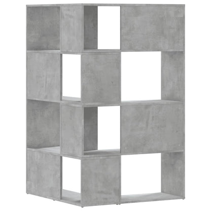 Eck-Bücherregal 4 Böden Betongrau 85x85x140 cm Holzwerkstoff