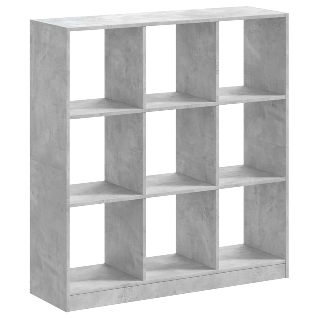 Bücherregal Betongrau 102x32x108 cm Holzwerkstoff