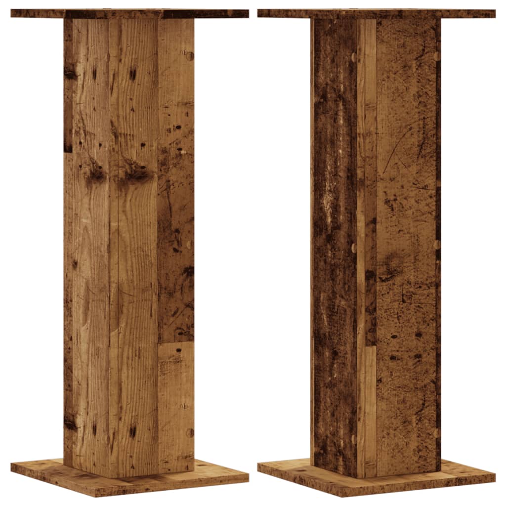 Pflanzenständer 2 Stk. Altholz-Optik 30x30x80 cm Holzwerkstoff