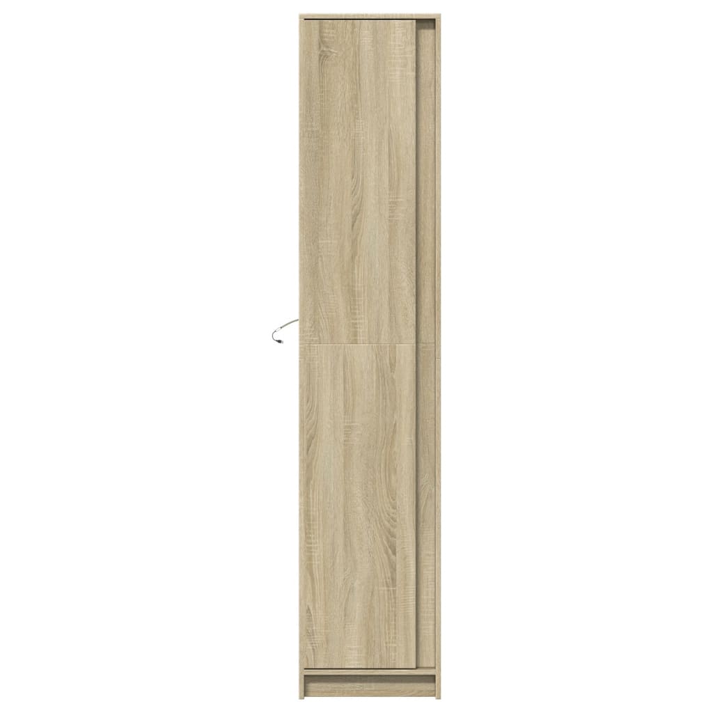 Highboard mit LED-Beleuchtung Sonoma-Eiche 41,5x32,5x200 cm