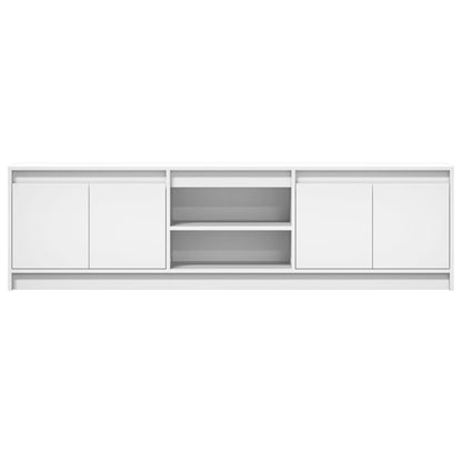 TV-Schrank mit LED-Beleuchtung Weiß 180x34x50 cm Holzwerkstoff