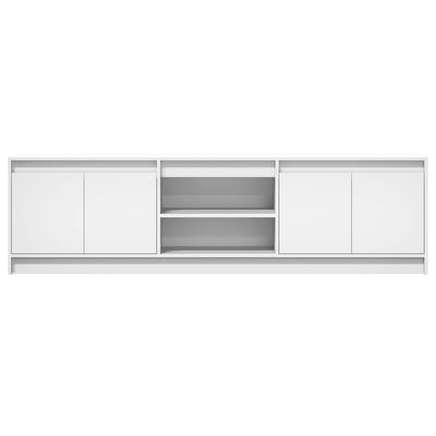 TV-Schrank mit LED-Beleuchtung Weiß 180x34x50 cm Holzwerkstoff