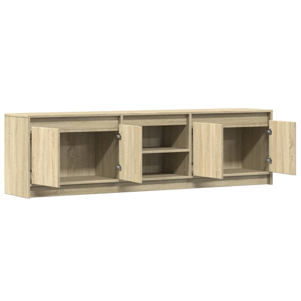 TV-Schrank mit LED-Beleuchtung Sonoma-Eiche 180x34x50 cm